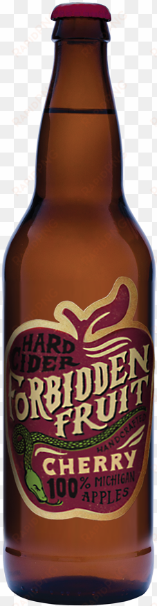 forbbiden fruit cherry cider 22oz - beer bottle