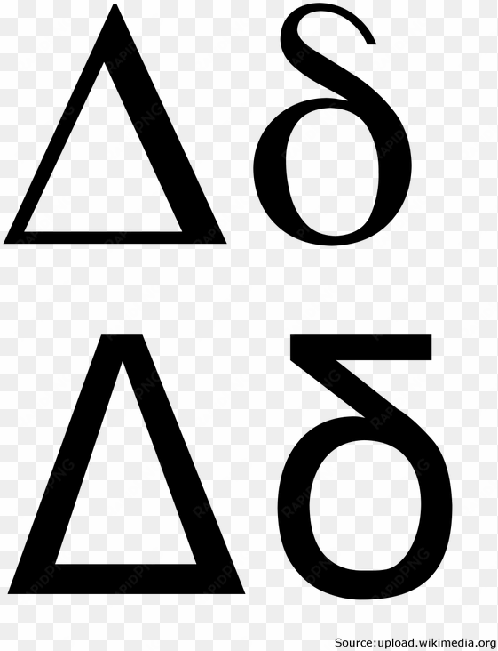 fourth letter of the greek alphabet - uppercase and lowercase delta