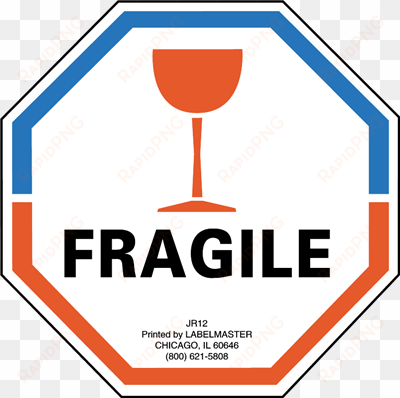fragile label, paper, 3" x 3" - labelmaster jr12 fragile label, paper, 3" x 3"