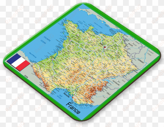 france map placemat - atlas