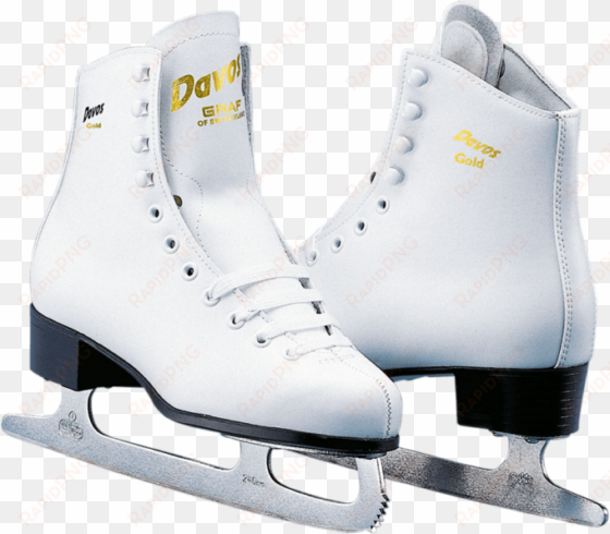 free png ice skates png images transparent - graf davos gold in white figure ice skates