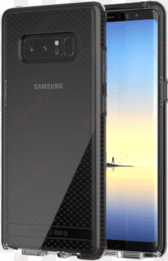 front and back - tech 21 evo check case for galaxy note8 - smokey/black