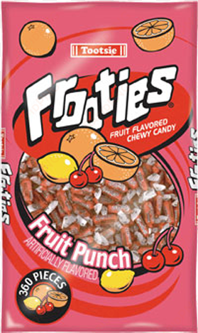 frooties fruit punch chewy candy - tootsie frooties fruit punch