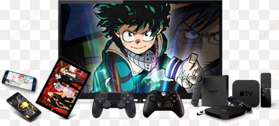 funimation now on a tablet - electronic device anime