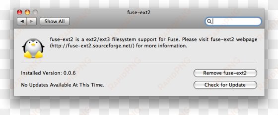 fuse-ext2 preferences - gnu/linux