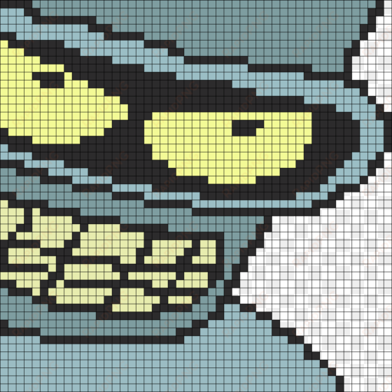 futurama bender perler bead pattern / bead sprite - bender pixel art template
