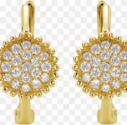 gabriel & co - 14k rose gold pave diamond accented hoop earrings