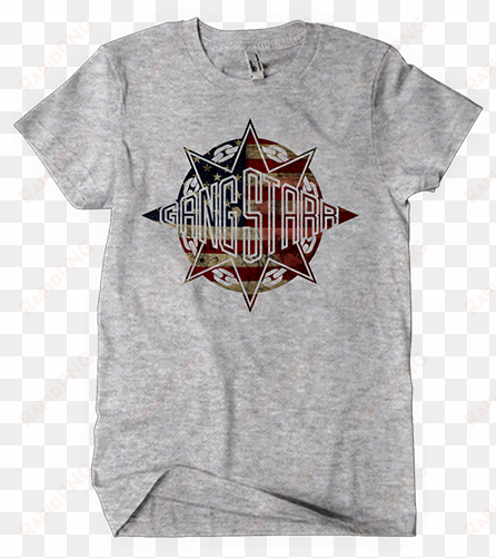 gang starr american flag logo tee - pan am retro t shirt
