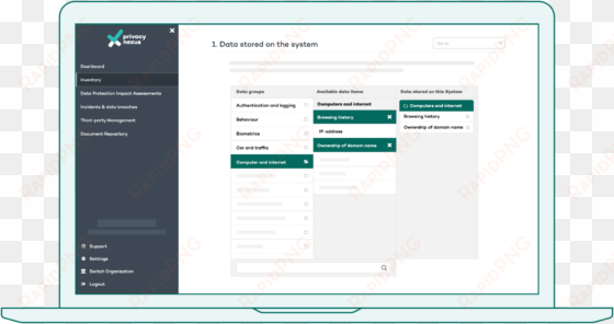 gdpr proof data inventory png inventory data icon - face