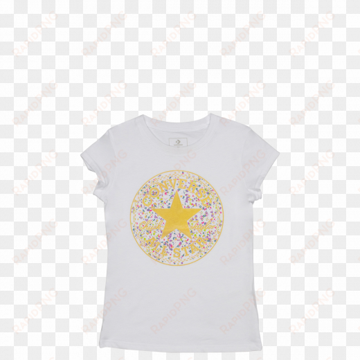 girls birthday confetti chuck patch youth t shirt white - active shirt