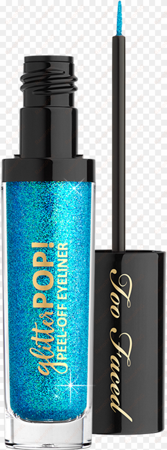 glitter - too faced glitter pop! peel-off eyeliner