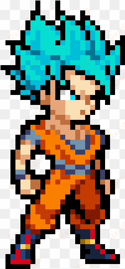 goku ssgss - pixel art son goku