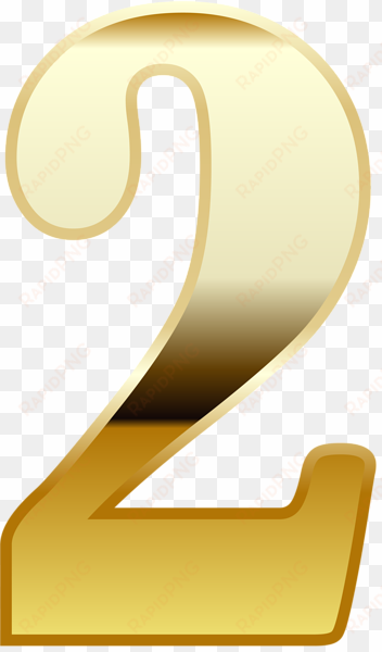 gold number two png image - gold numbers png
