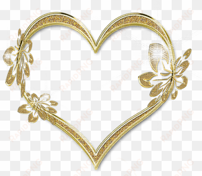 golden heart butterfly - Золотое Сердце Рамка png