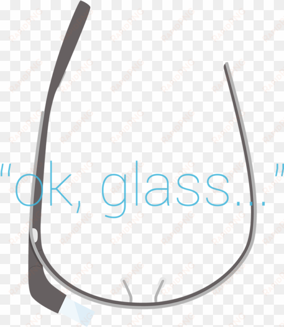 google glass with "ok, glass - top of google glasses