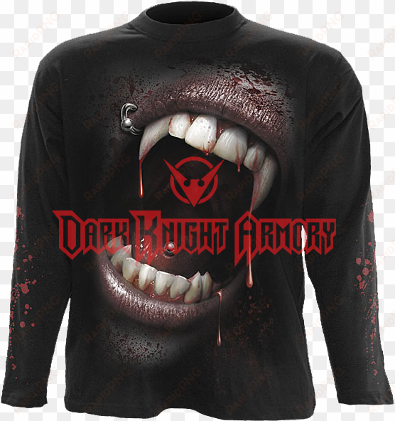 goth fangs, gothic fantasy metal vampieren mannen t-shirt