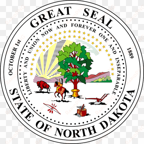 great seal of the state of north dakota label vector - great seal of the state of dakota logo