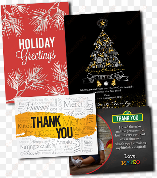 greeting cards - pine holiday greeting card