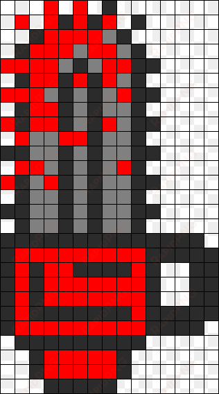 groovy evil dead chainsaw perler bead pattern / bead - chainsaw perler beads