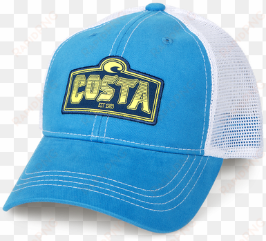 ha46 costa blue angle1 - costa shield trucker hat blue ha46b