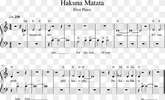 hakuna matata - simple piano - accord guitare reine dadju