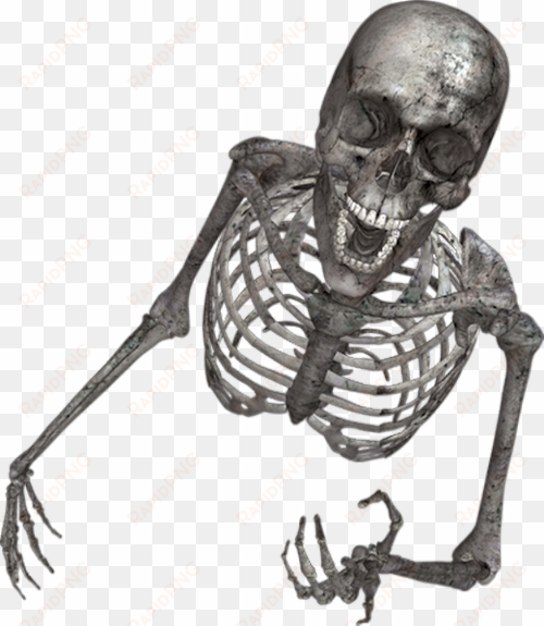 halloween skeleton tells a funny joke graveyard scene