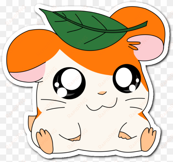 hamtaro hamster kawaii cute anime orange white green - hamtaro cute