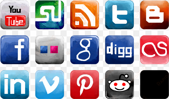 hand drawn social media icons by stephen nauman - graphic design