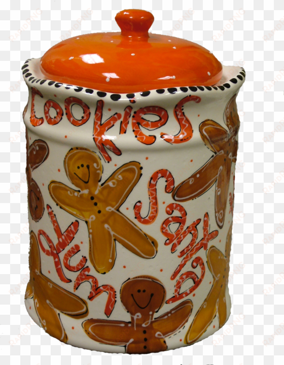 hand painted diy christmas gingerbread cookie jar - cookie