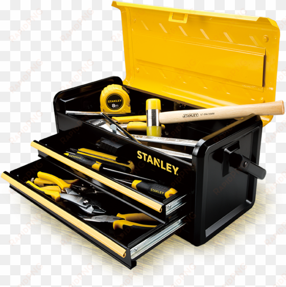 hand tools & storage - stanley 2-drawer metal tool box 19"
