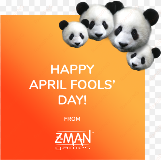 happy april fool's day z-man fans sadly, pandademic - april fool's day