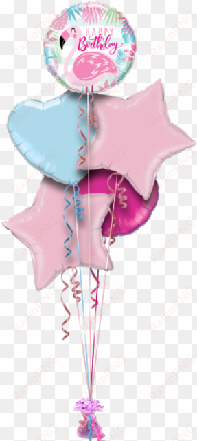 happy birthday flamingo birthday balloon - happy birthday pink flamingo 18" foil qualatex balloon