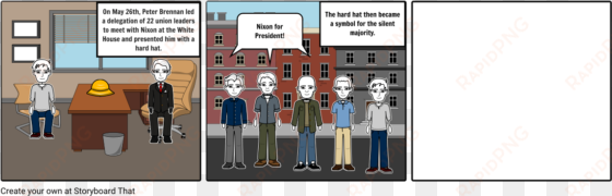 hard hat riot - cartoon
