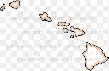 hawaii state us map - hawaii islands clip art