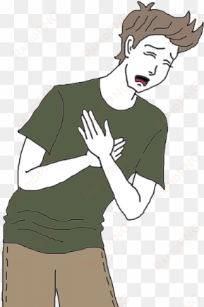 heart attack - person having a heart attack drawing