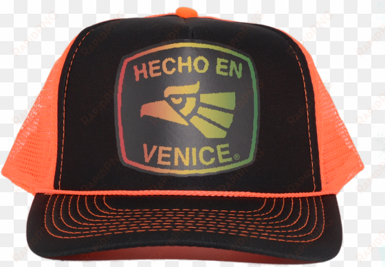 hecho en venice orange rasta trucker hat - baseball cap