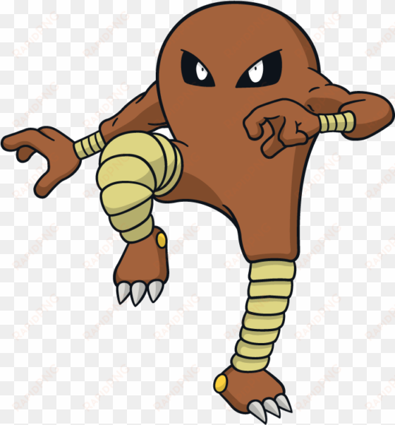 hitmonlee pokemon character vector art - hitmon lee