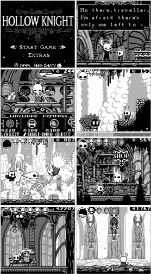 hollow knight for the gameboy 100% view for pixel posterity - hollow knight