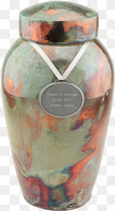 honey raku ceramic cremation urn - raku urn