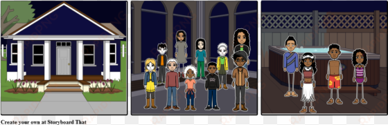 house party - cartoon