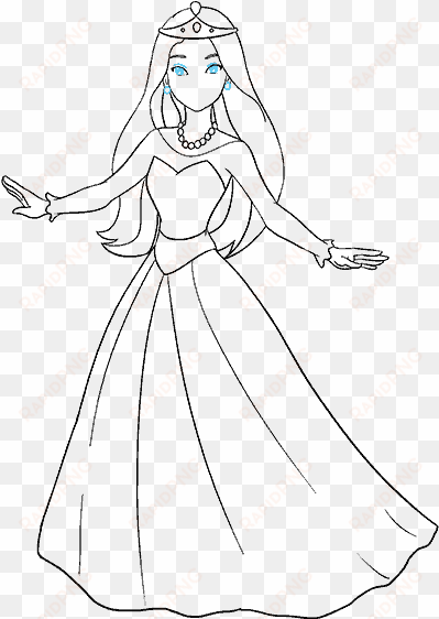 how to draw a cartoon princess in a few easy steps - drawing