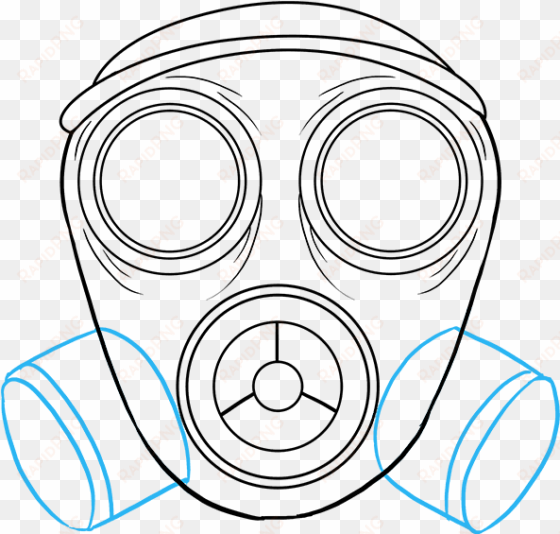 how to draw gas mask - drawing