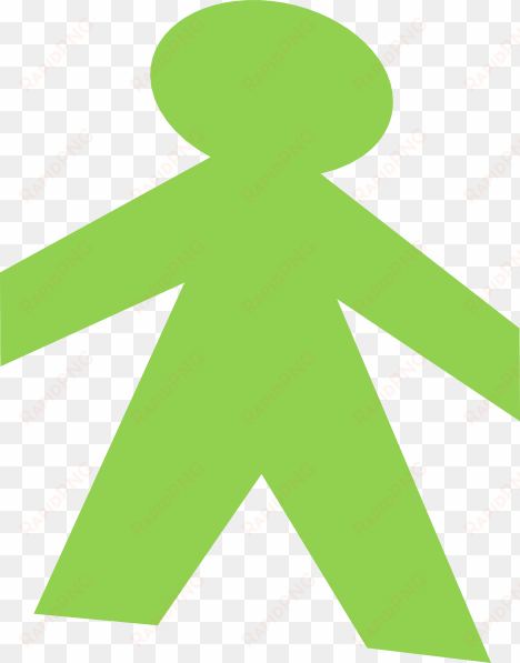 how to set use green paper dolls clipart - free paper doll chain