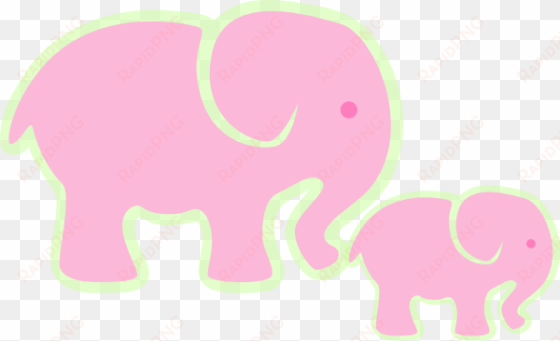 how to set use pink elephant and baby icon png - clip art