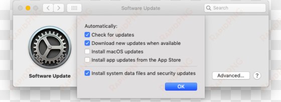 however, keep “install macos updates” and “install - macos