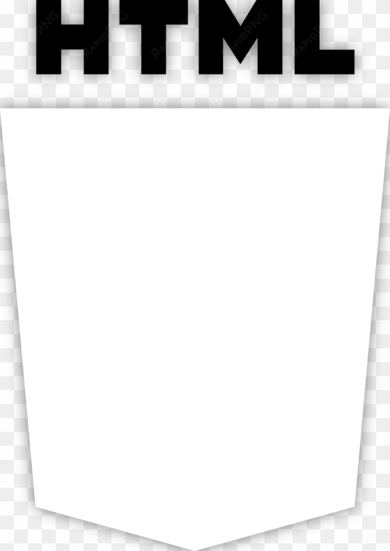 html5 logo black and white - html 5