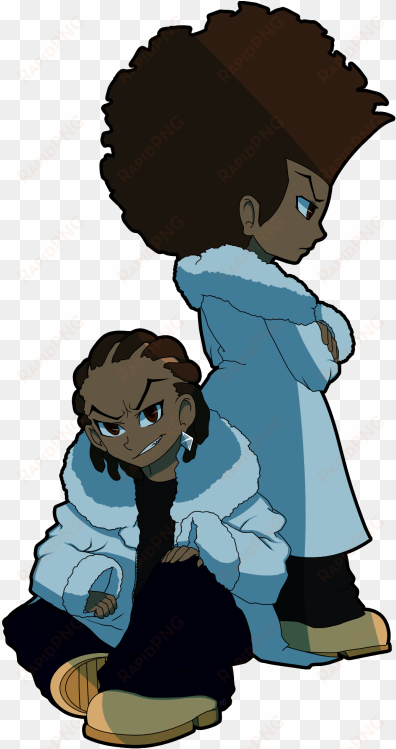 huey and riley charcoal art, afro art, aaron mcgruder, - boonducks huey
