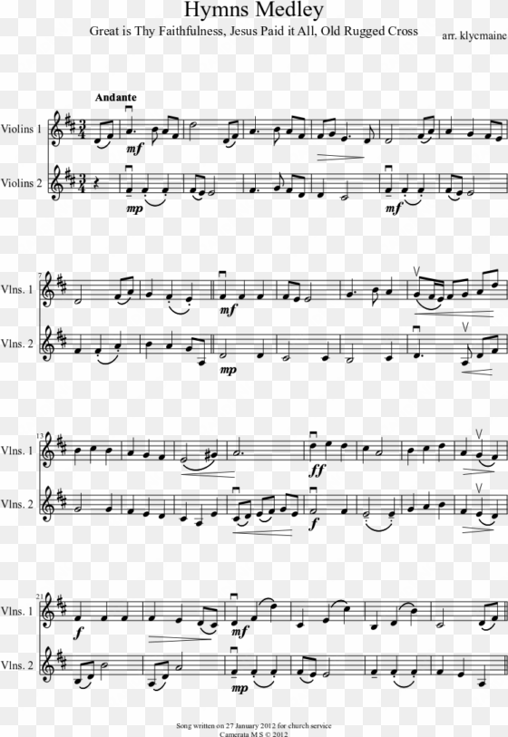hymns medley - skye boat song piano sheet music pdf