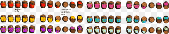 i decided to do sassy and tiny for fun while i was - donkey kong country barrel sprite