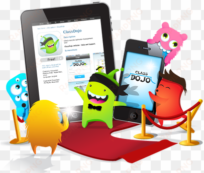 i utilize class dojo to actively communicate with students - class dojo characters ipad